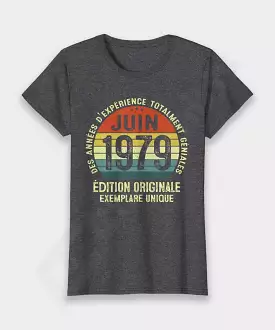 Idée Cadeau Originale Anniversaire, Tee shirt Homme Femme, Des années d'expérience Totalment Géniales, Personnaliser - CTS210322