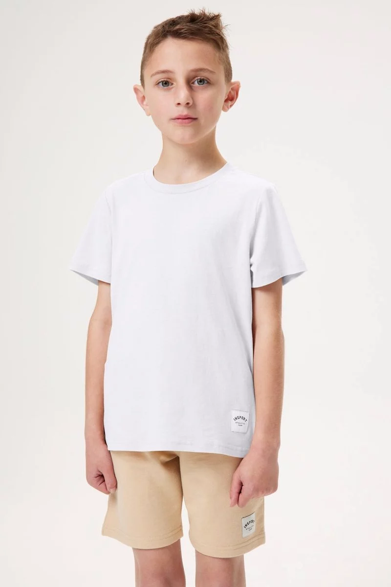 INSPORT JUNIOR LEVI PATCH WHITE TEE