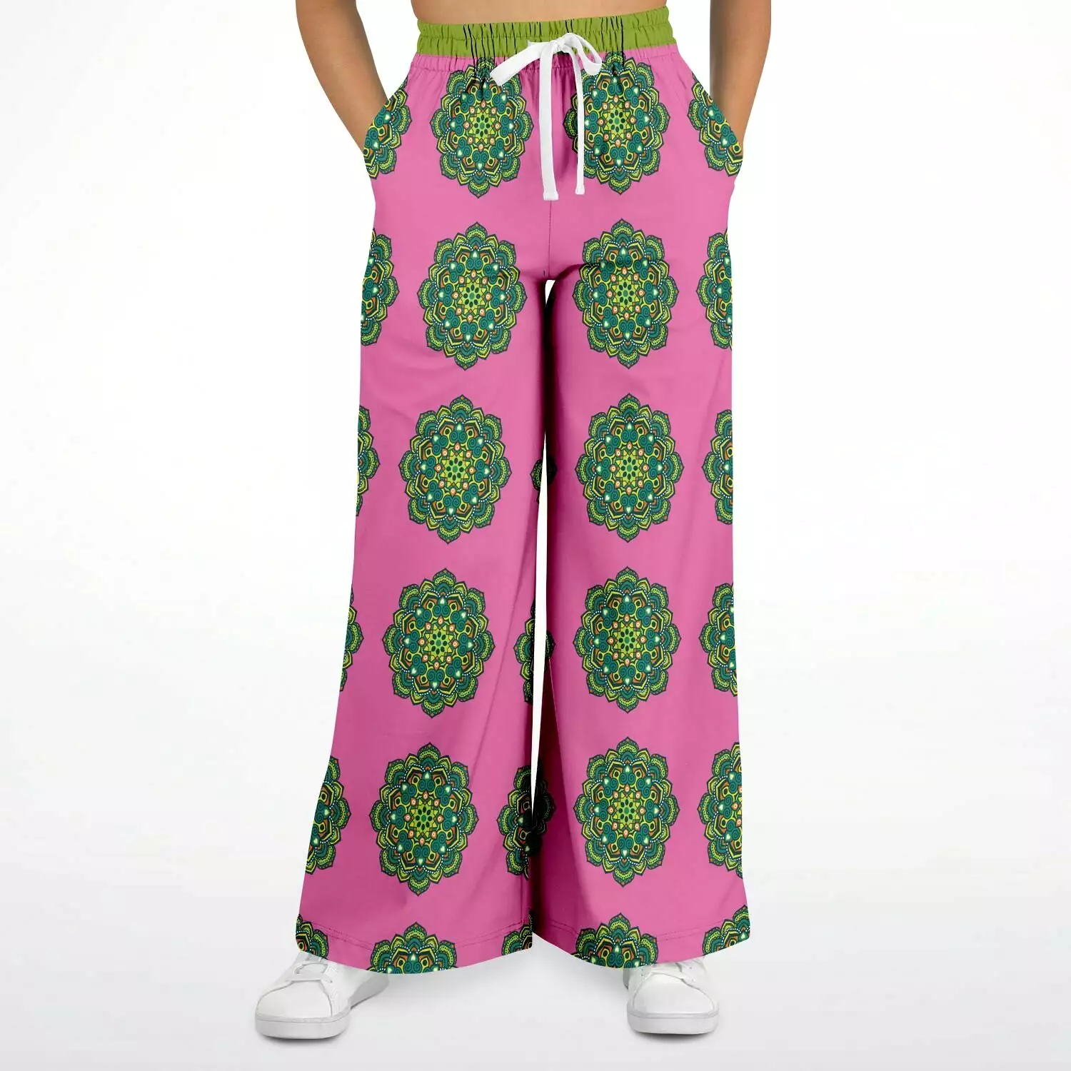 Jambalaya Pink Eco-Poly Stretchy Phat Bellbottoms