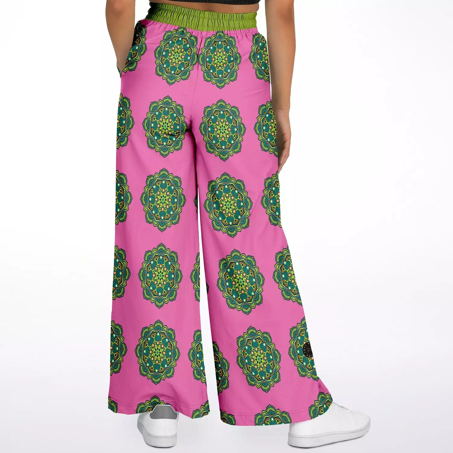 Jambalaya Pink Eco-Poly Stretchy Phat Bellbottoms