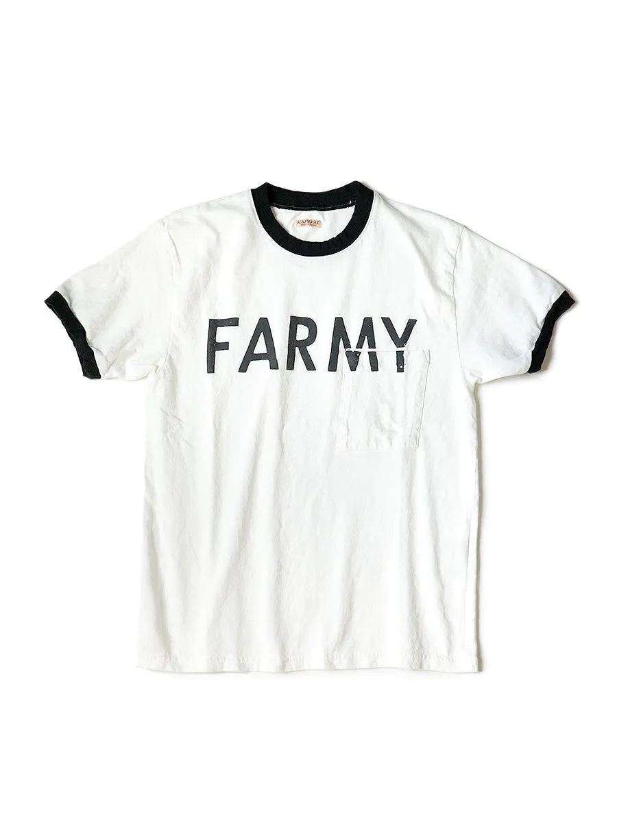 Kapital 18.5/-Tenjiku Ringer Pocket T-shirt (FARMY) Tee