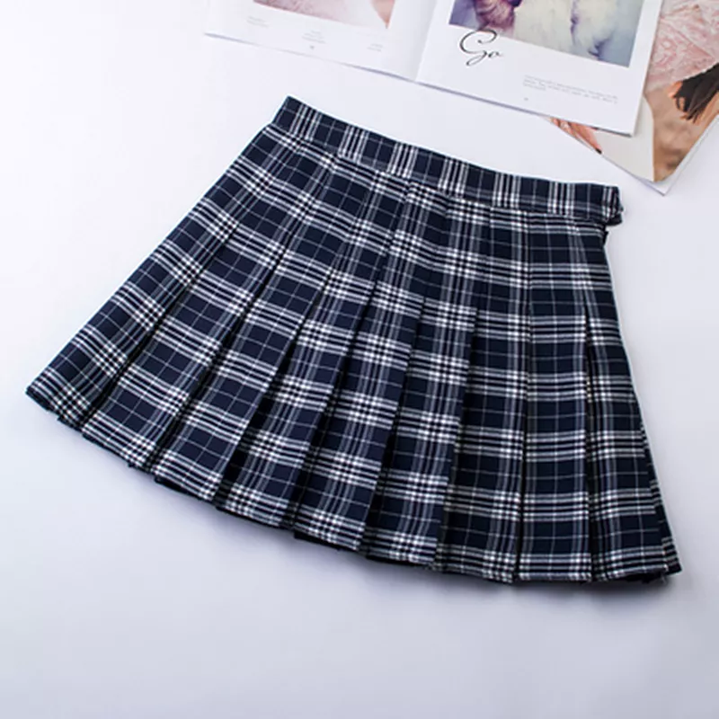 Kawaii Plaid Pleated Skirt AD11974