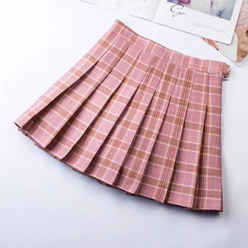 Kawaii Plaid Pleated Skirt AD11974