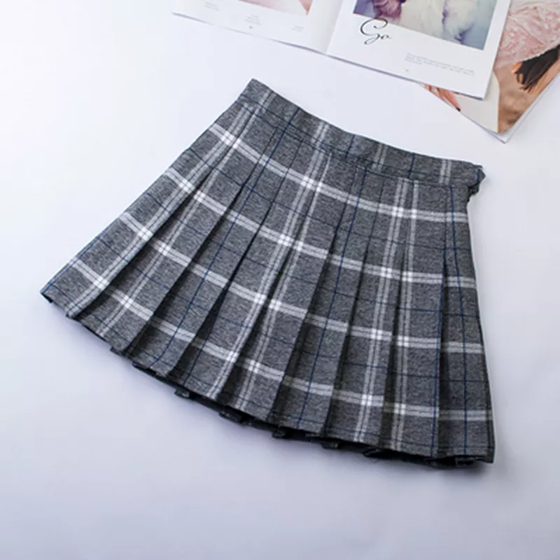 Kawaii Plaid Pleated Skirt AD11974