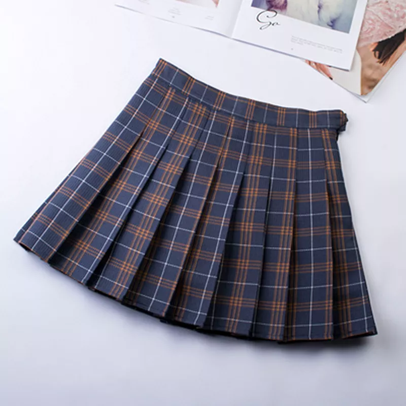 Kawaii Plaid Pleated Skirt AD11974