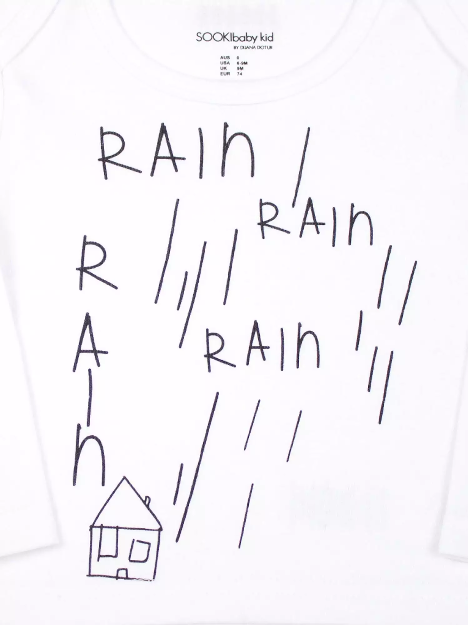 *Last One* Sooki Rain L/S Tee White - 9 Month