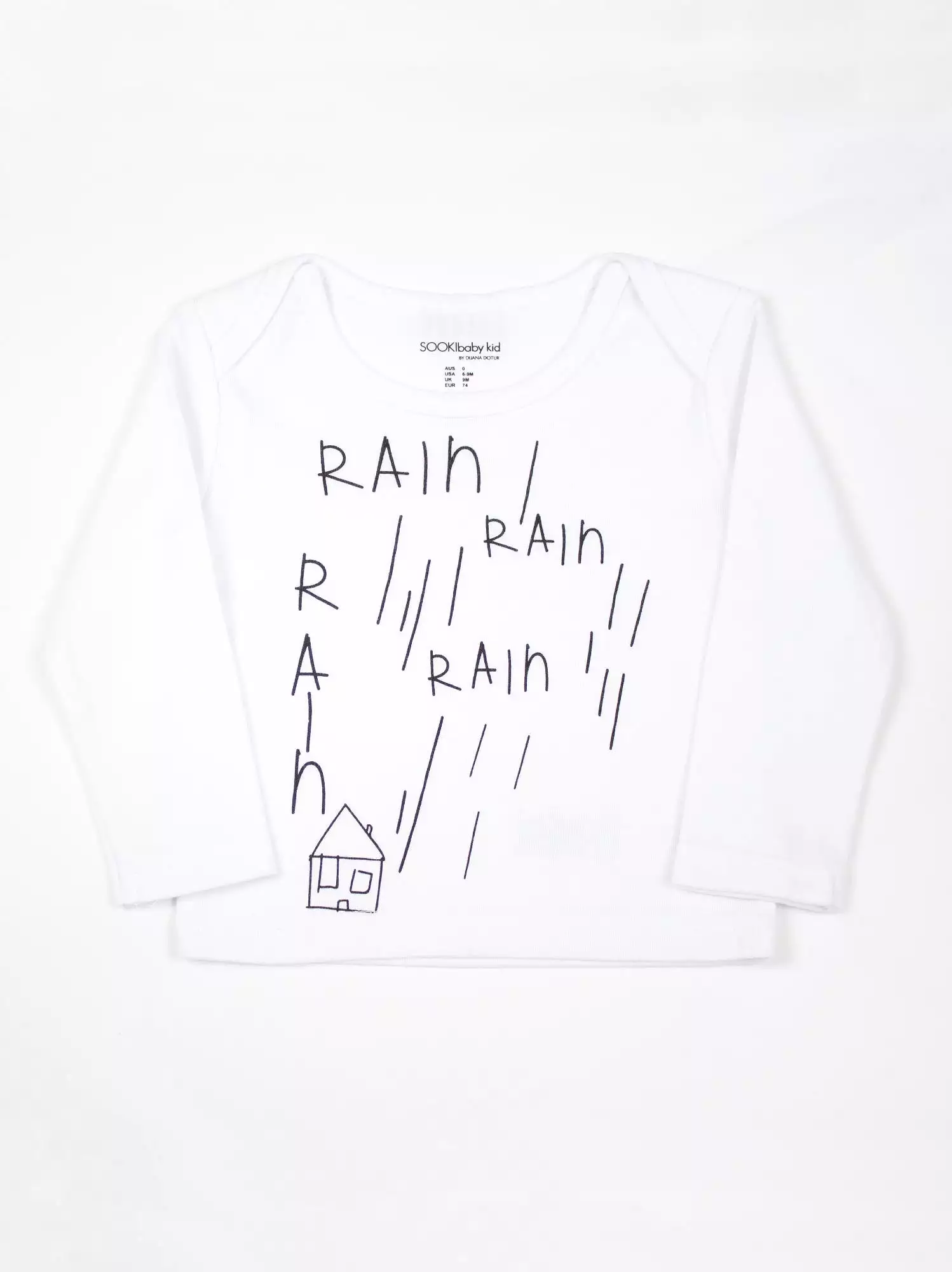 *Last One* Sooki Rain L/S Tee White - 9 Month