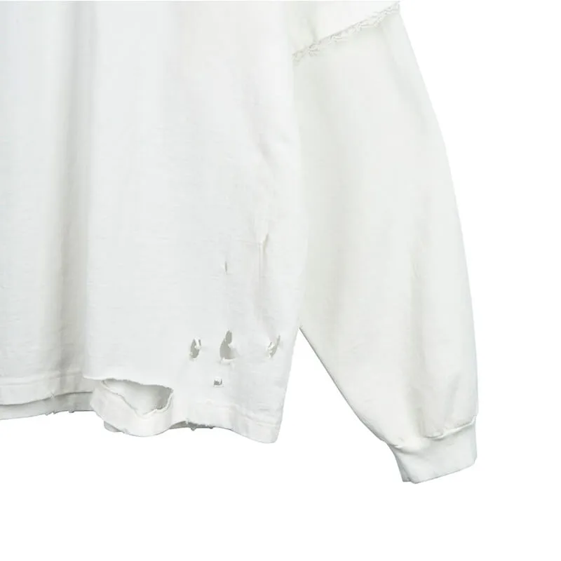 Layered Look LS Tee - White