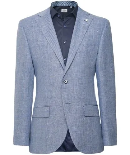 LBM 1911 Blue Linen Wool Jacket | Jules B