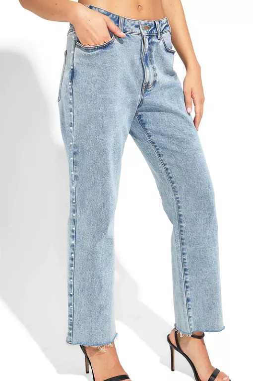 Light Blue Jordy Pearl Denim Pants