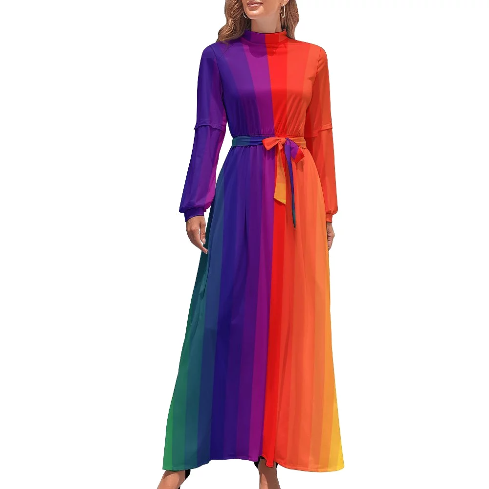 Long Sleeve High Neck Long Dress Long dress