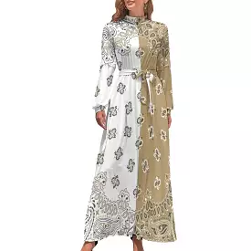 Long Sleeve High Neck Long Dress Long dress