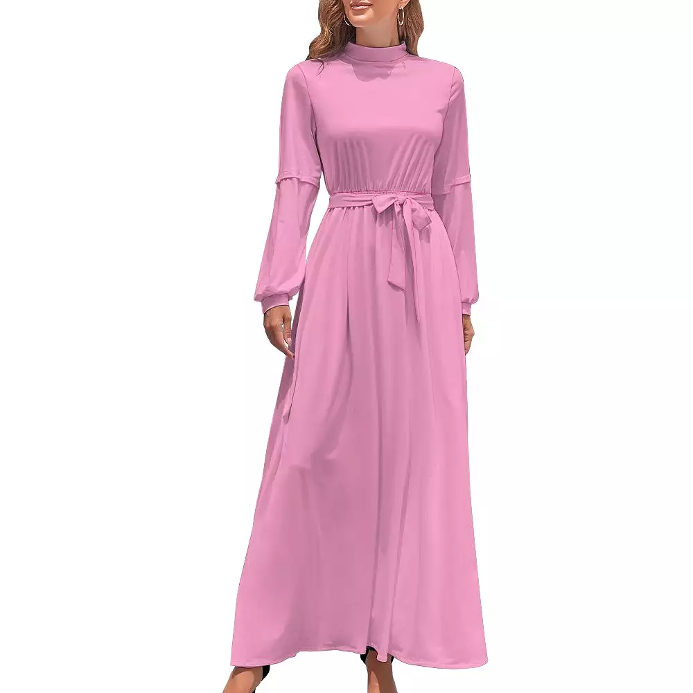 Long Sleeve High Neck Long Dress Long dress