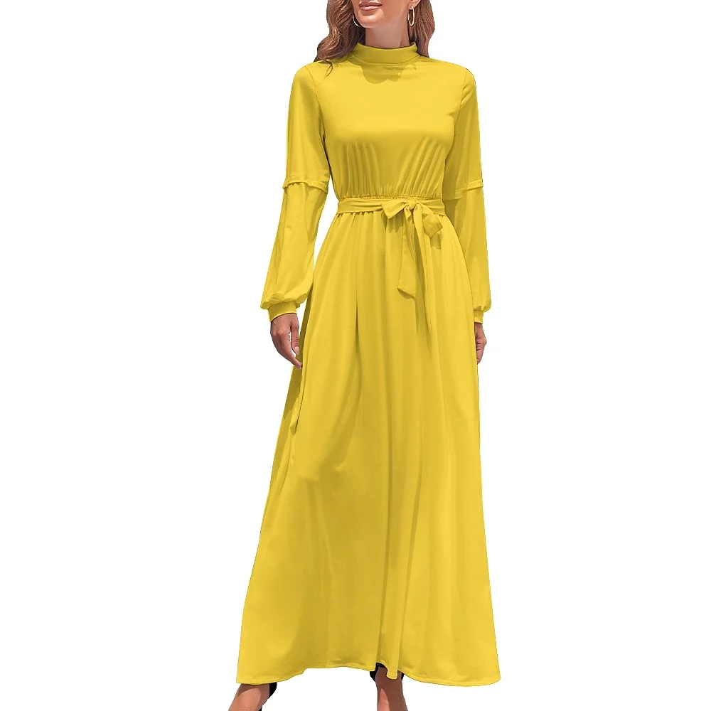 Long Sleeve High Neck Long Dress Long dress