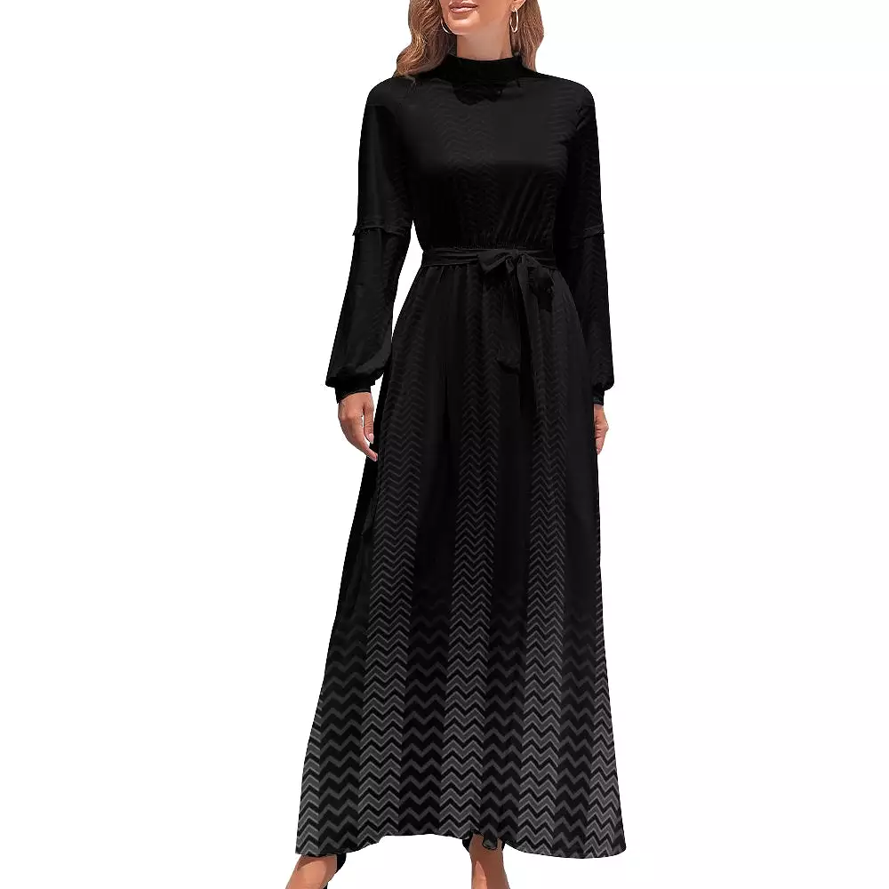 Long Sleeve High Neck Long Dress Long dress