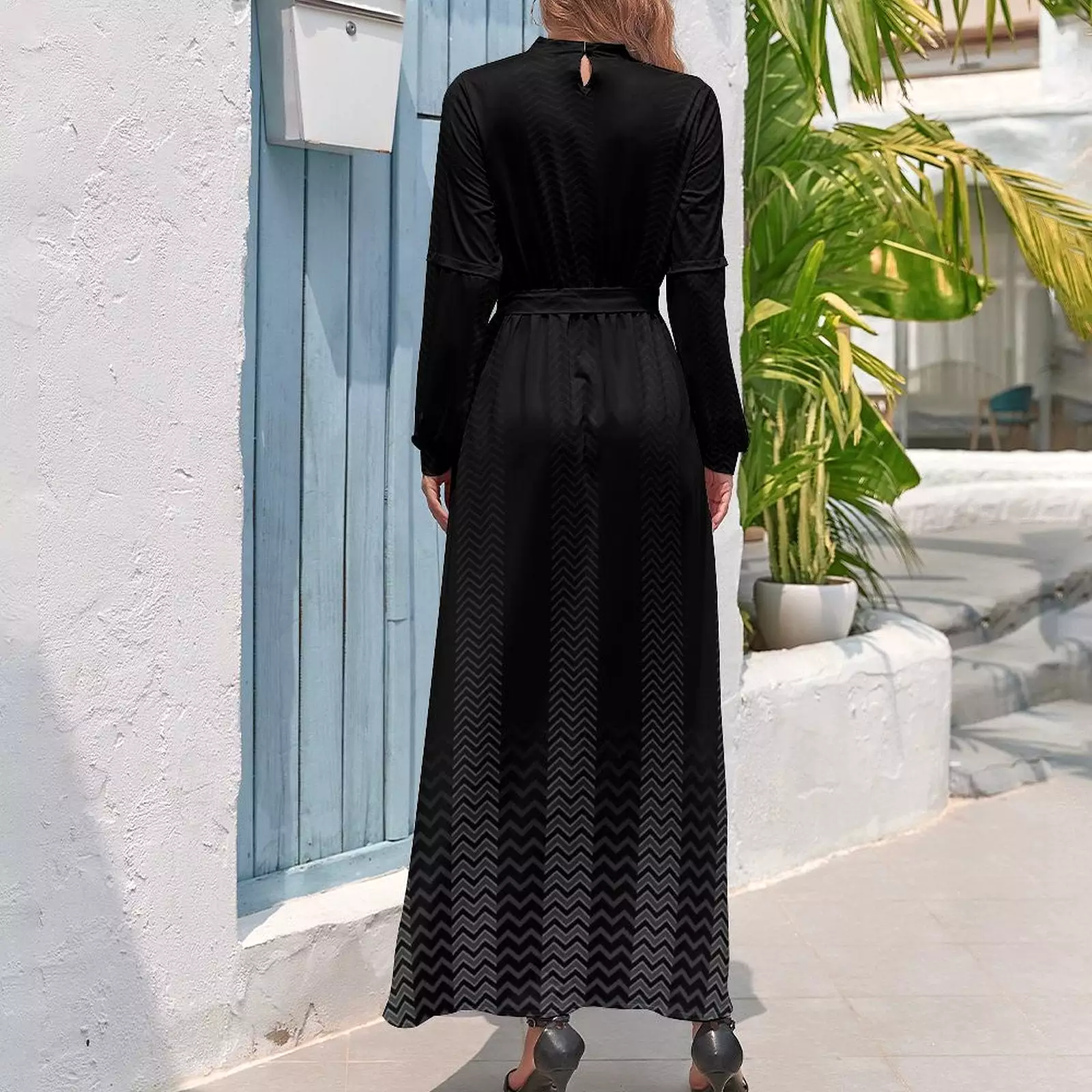 Long Sleeve High Neck Long Dress Long dress