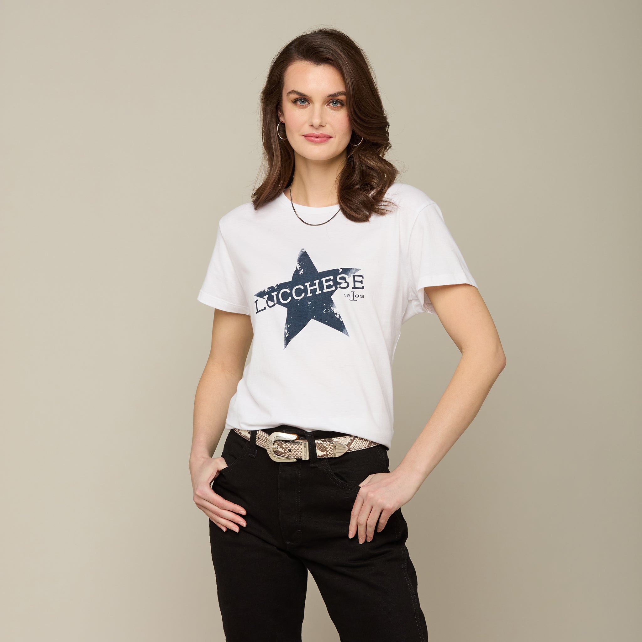 Lucchese Star Tee :: White