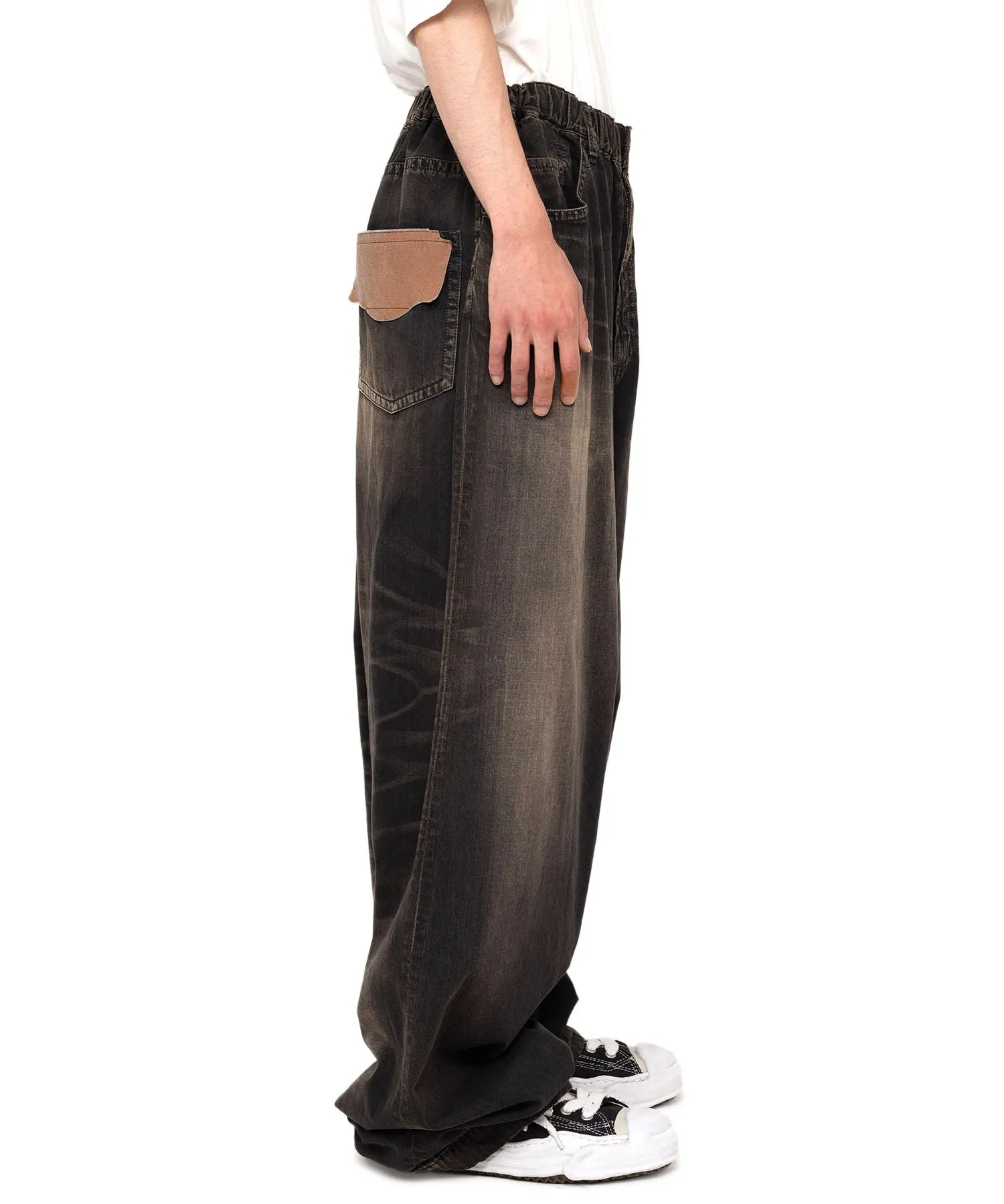 Maison Mihara Yasuhiro MMY- LIGHT DENIM WIDE PANTS- Black