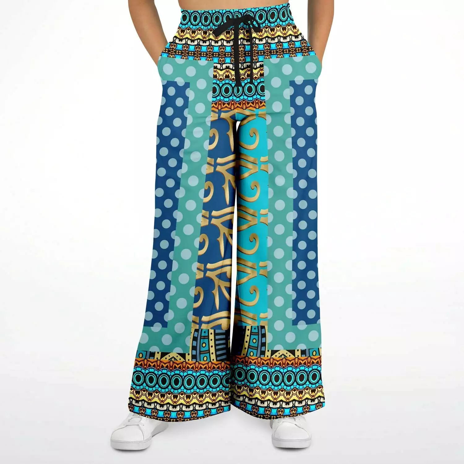 Many Blessings Horus Eye SW Stretchy Phat Bellbottoms