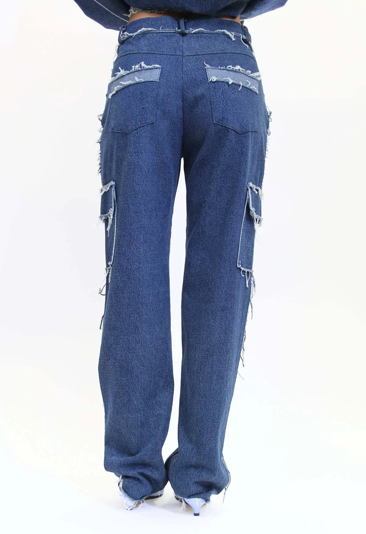 Mellow Distressed Denim Pants - Denim