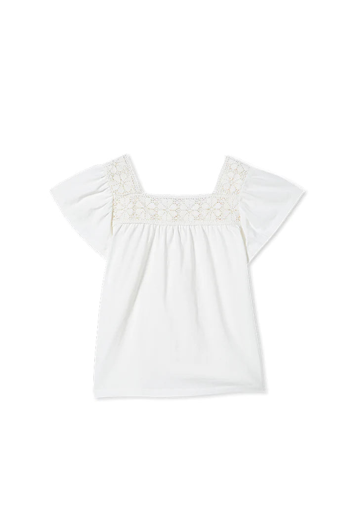 Milky Crochet Detail Tee