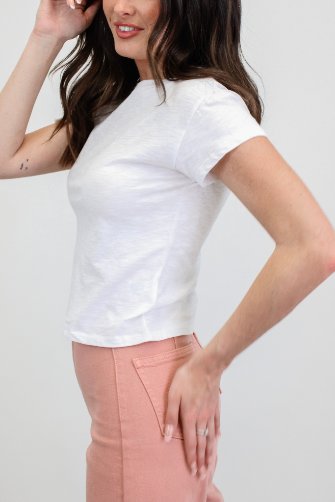 Modern Slub Tee in White by Z Supply