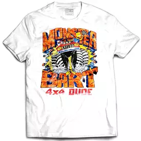 Monster 4X4 Bart Vintage Mint White Tee