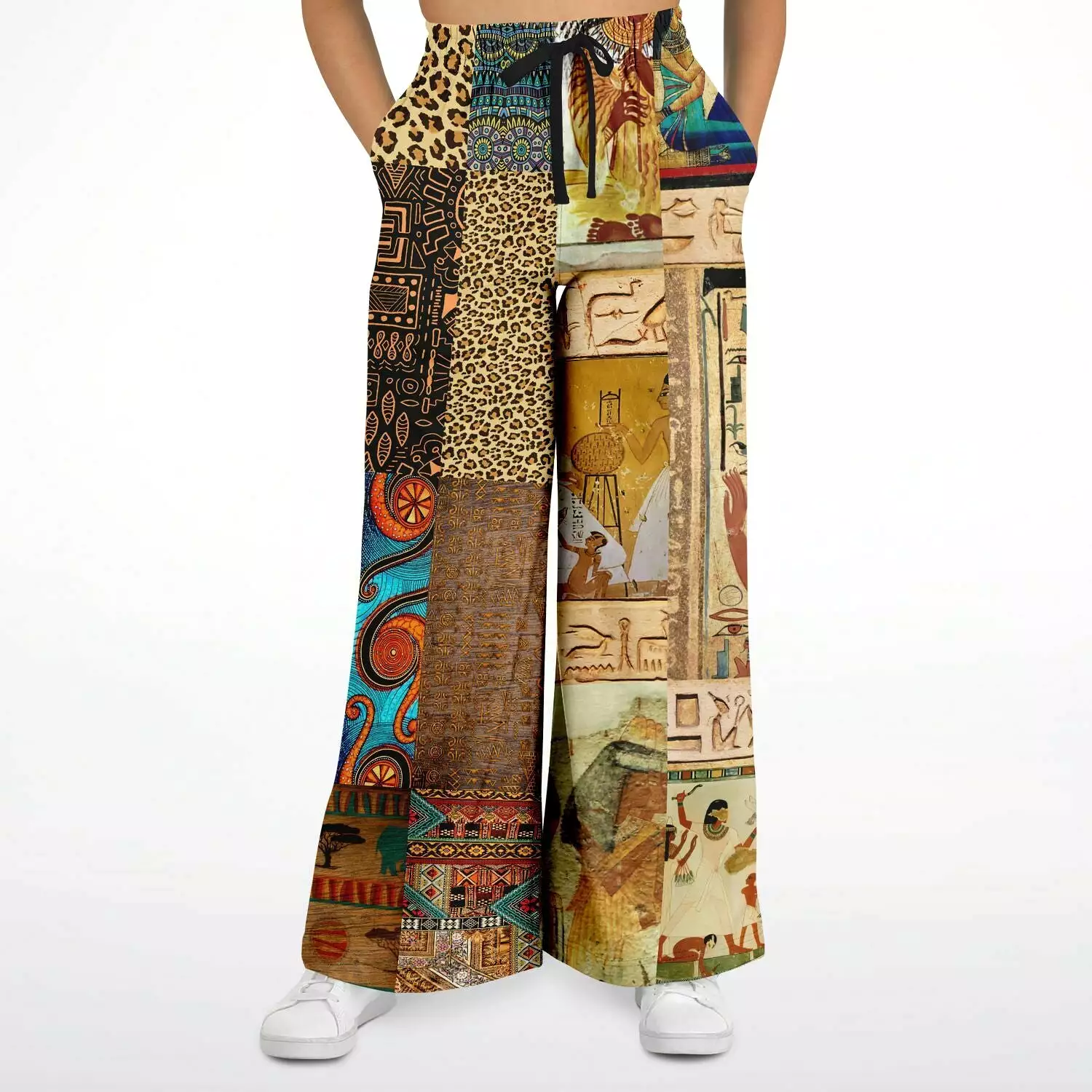 Mother Lode African Print Eco-Poly Stretchy Phat Bellbottoms