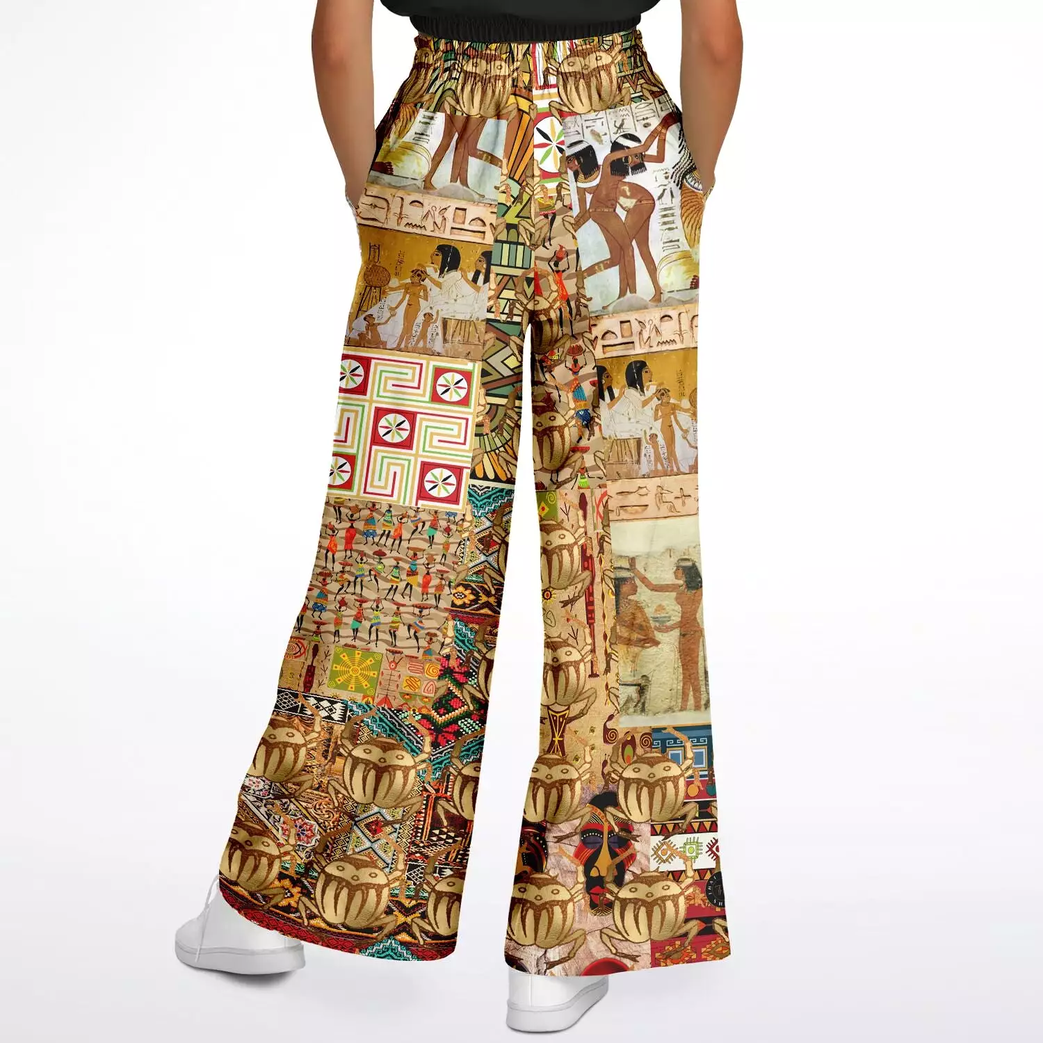 Mother Lode African Print SW Eco-Poly Stretchy Phat Bellbottoms