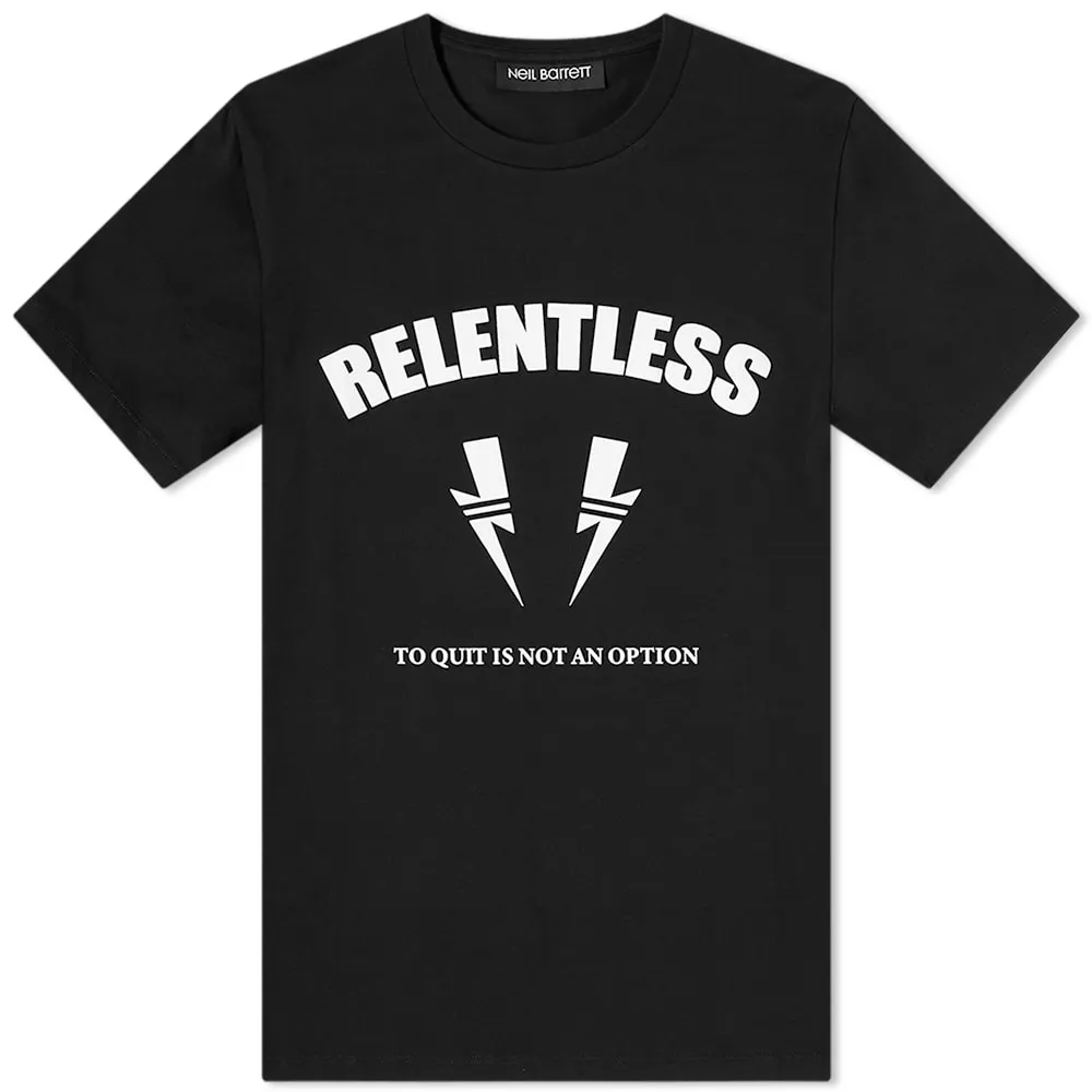 Neil Barrett Relentless Sportsbolts T-ShirtWhite & Black