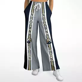 Nittany Blue and Grey Fleece Eco-Poly Stretchy Phat Bellbottoms