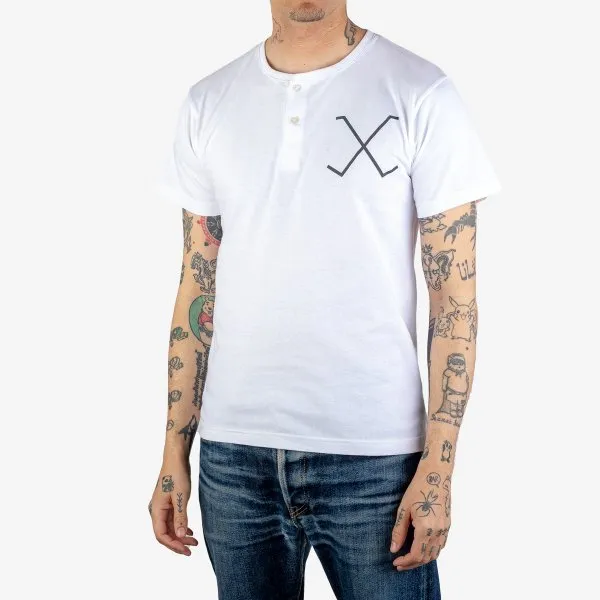 OGL 5.6oz Henley Tee - White