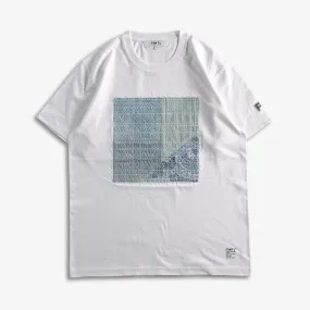 PATCHWORK TEE 'WHITE/BLUE'