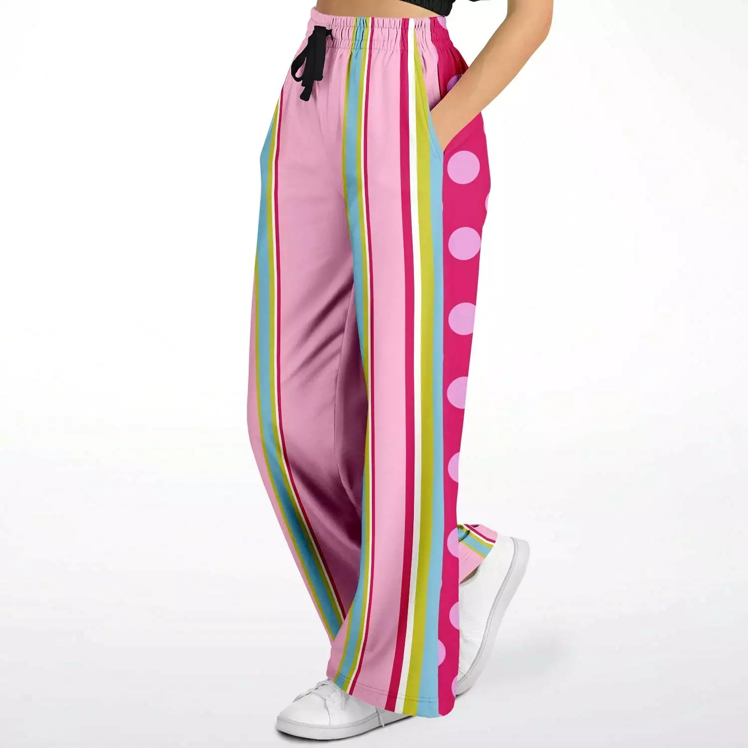 Pink Dottie Calypso Stretchy Phat Bellbottoms