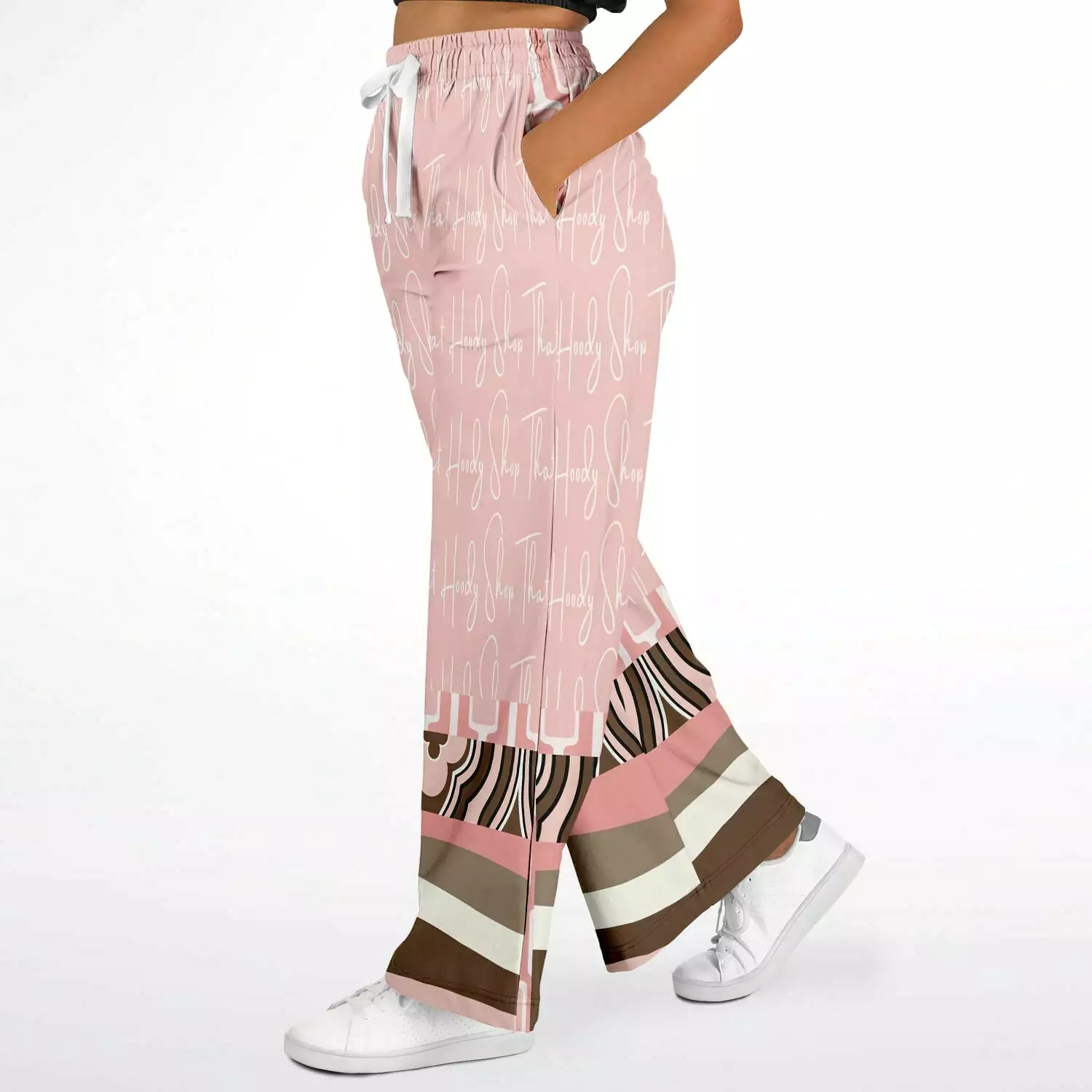 Pink Geo Zebra SW Signature Stretchy Phat Bellbottoms