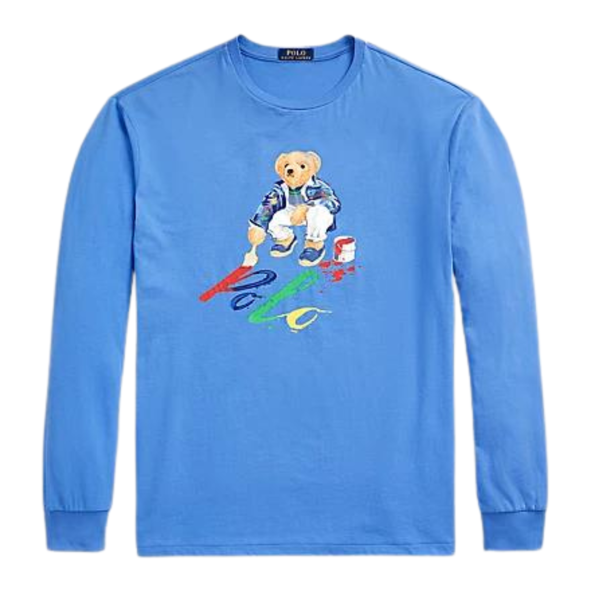 Polo Ralph Lauren Classic Fit Polo Bear Jersey Longsleeve T-Shirt (Summer Blue)