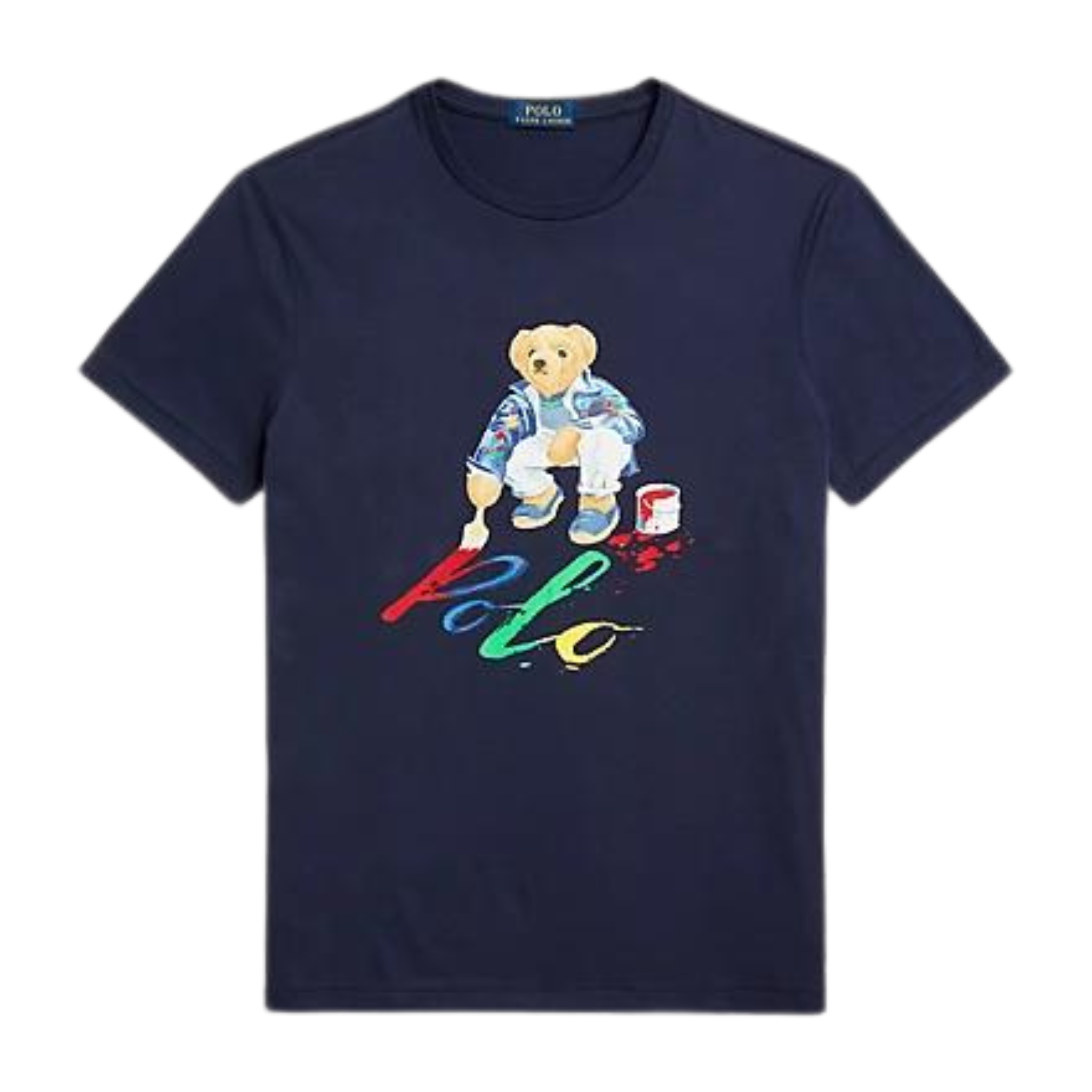 Polo Ralph Lauren Classic Fit Polo Bear Painter Jersey T-Shirt (Navy)