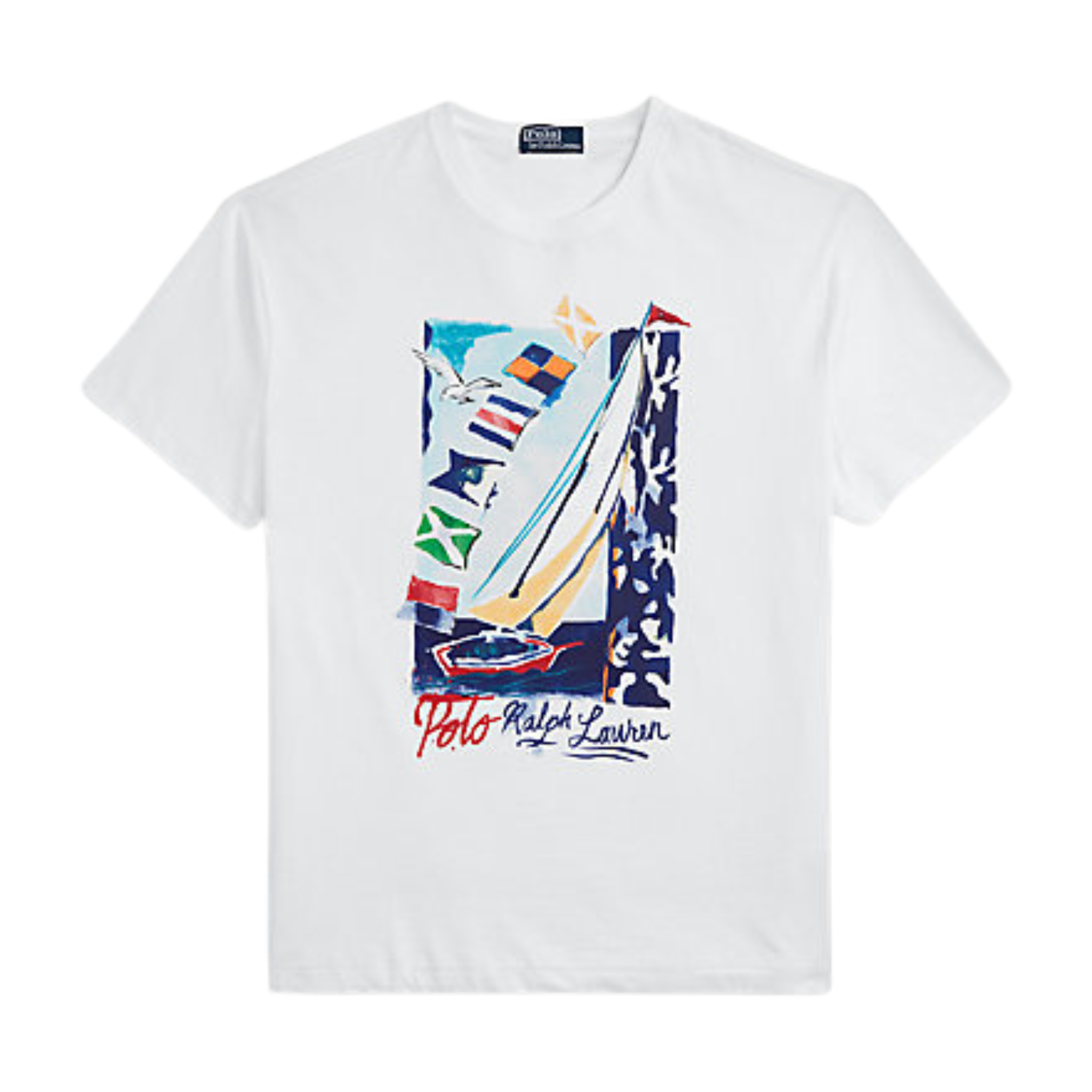 Polo Ralph Lauren Classic Fit Sailboat Jersey T-Shirt (Oxford White)