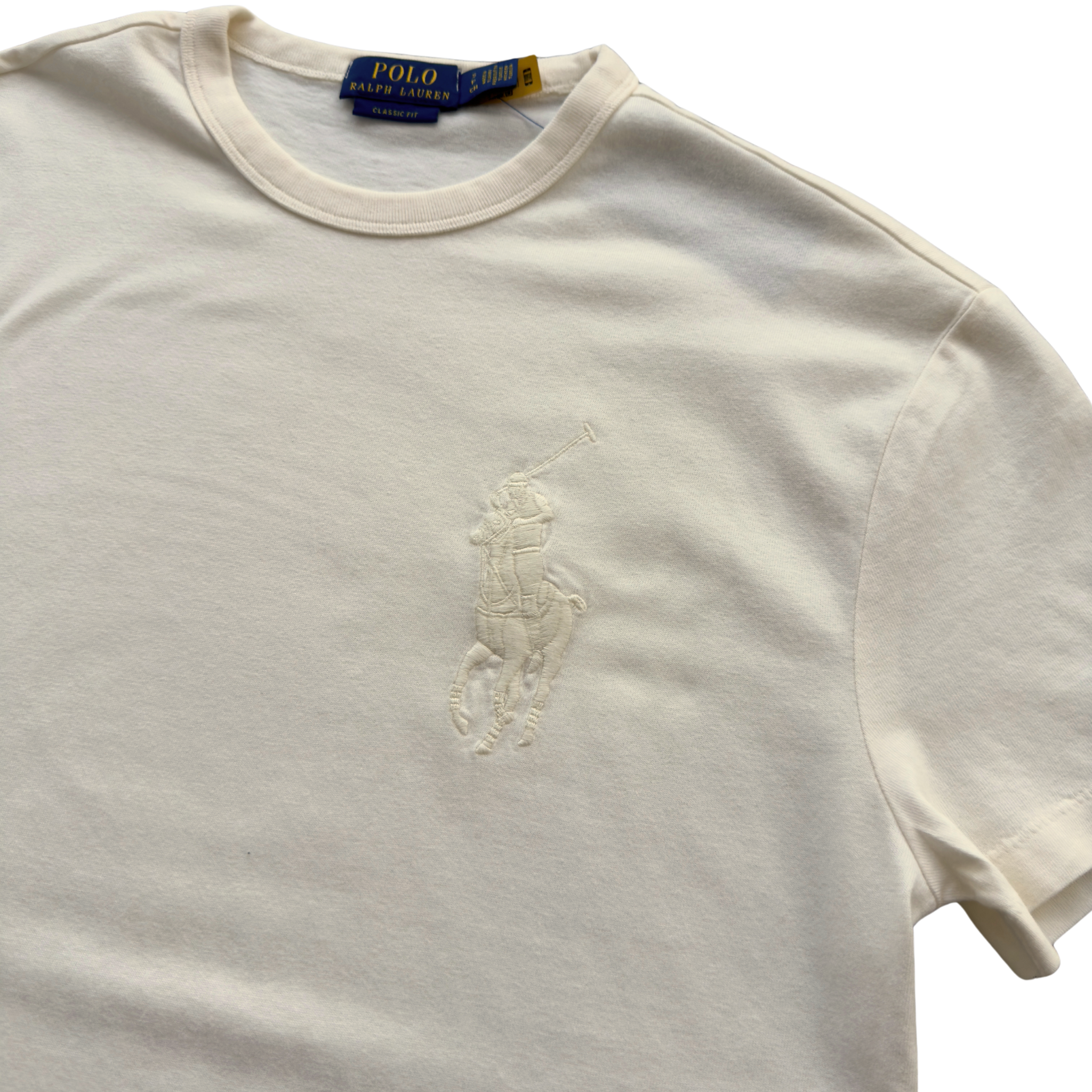 Polo Ralph Lauren Embroidered Chest T-shirt (Clubhouse Cream)