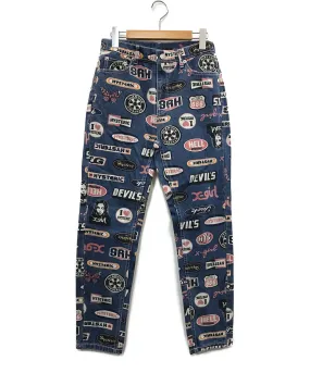 [Pre-owned] X-girl x HYSTERIC GLAMOUR Printed denim pants 05194613