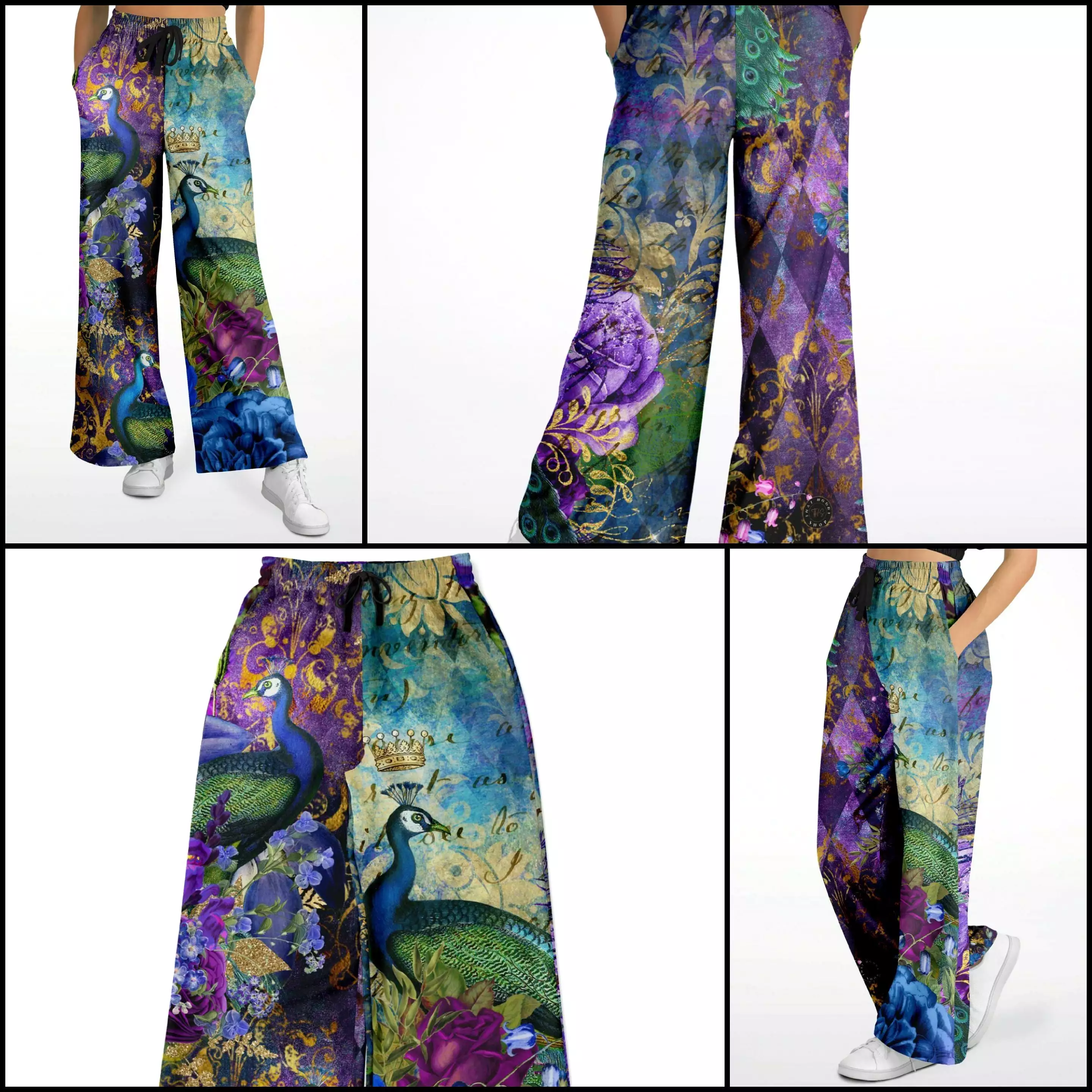 Purple Fusion Eco-Poly Stretchy Phat Bellbottoms