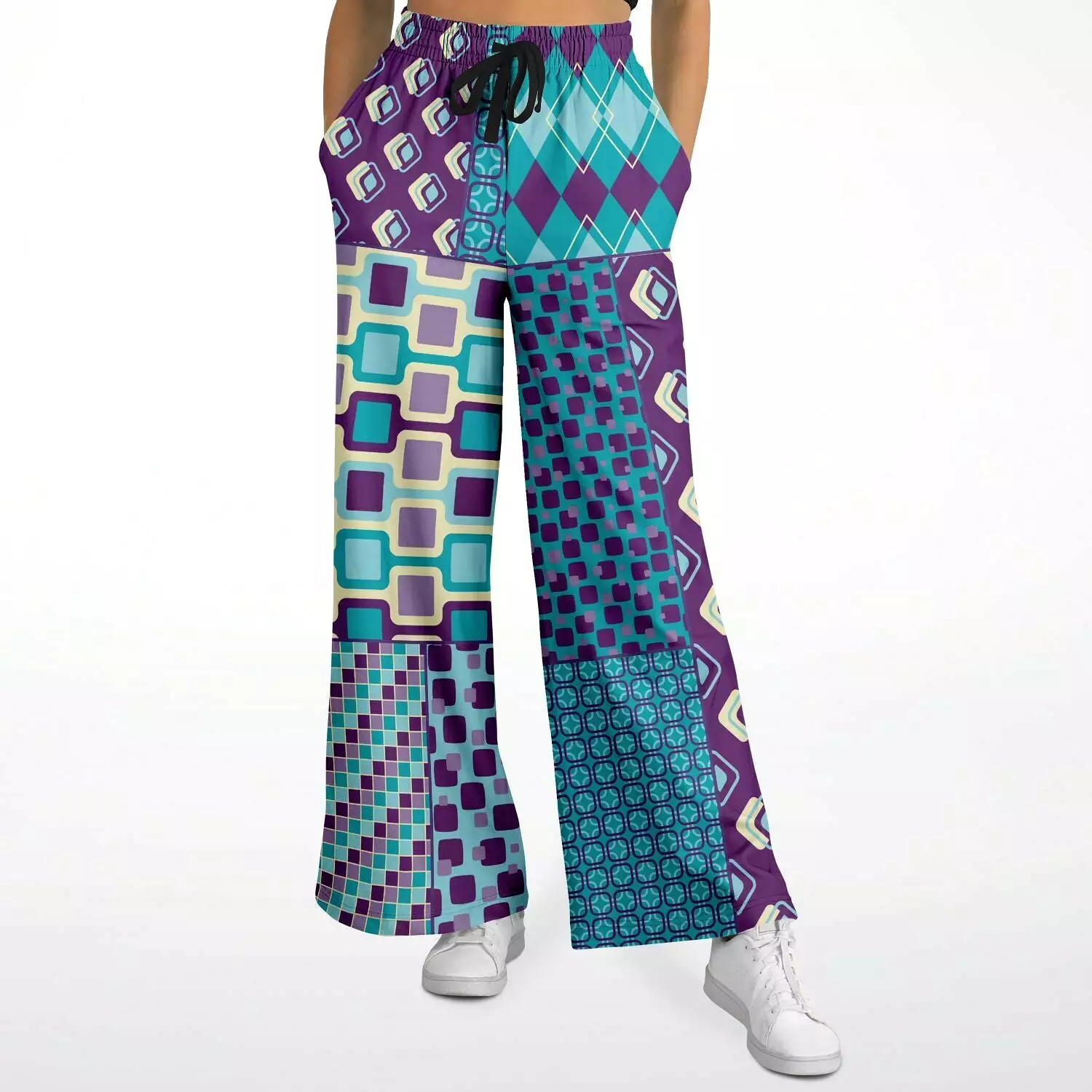 Purple Jetson Eco-Poly Stretchy Phat Bellbottoms