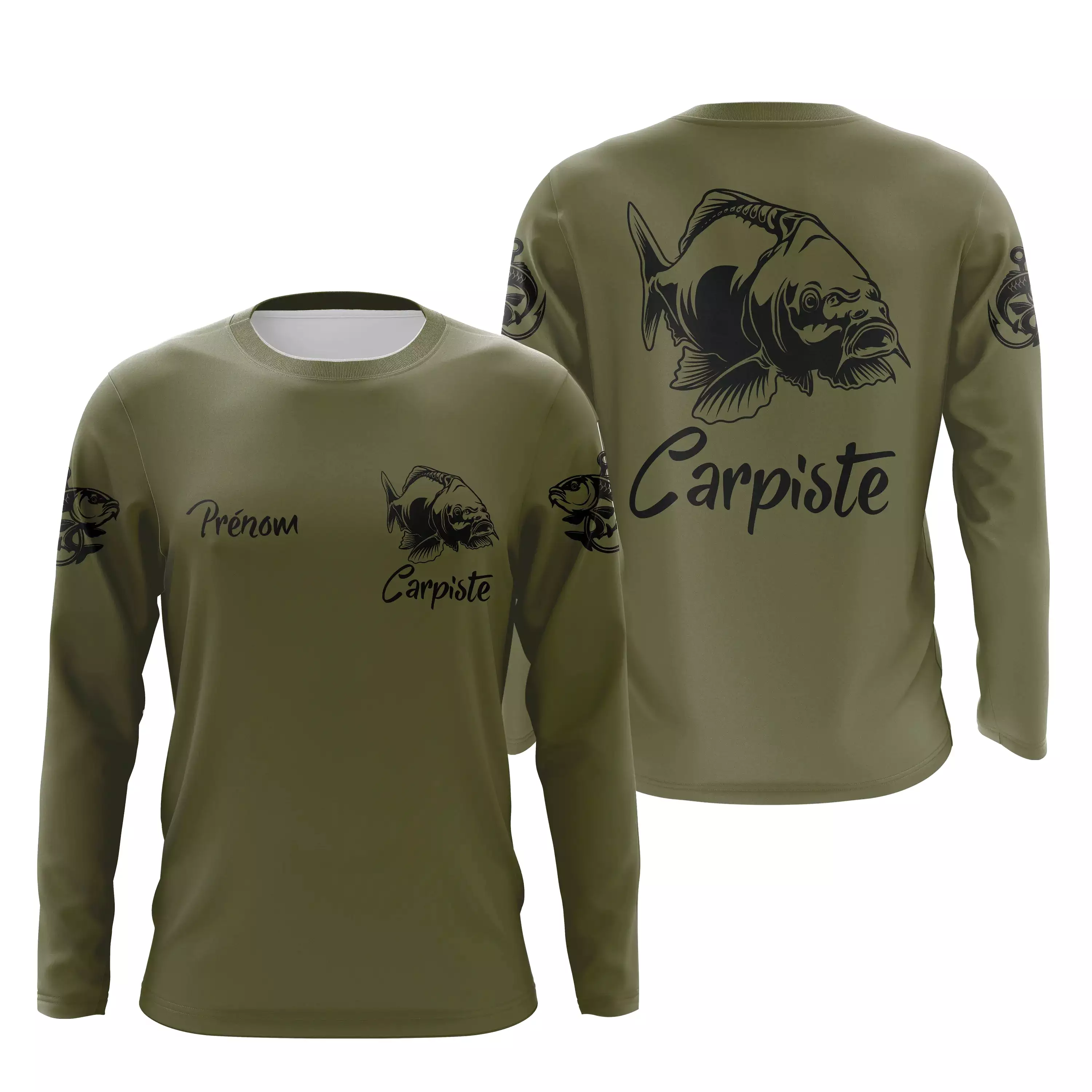 Pêche De La Carpe, Cadeau Original Pêcheur, Tee Shirt, Sweat A Capuche, Maillot Anti UV Personnalisé Pour La Pêche - CT21122225