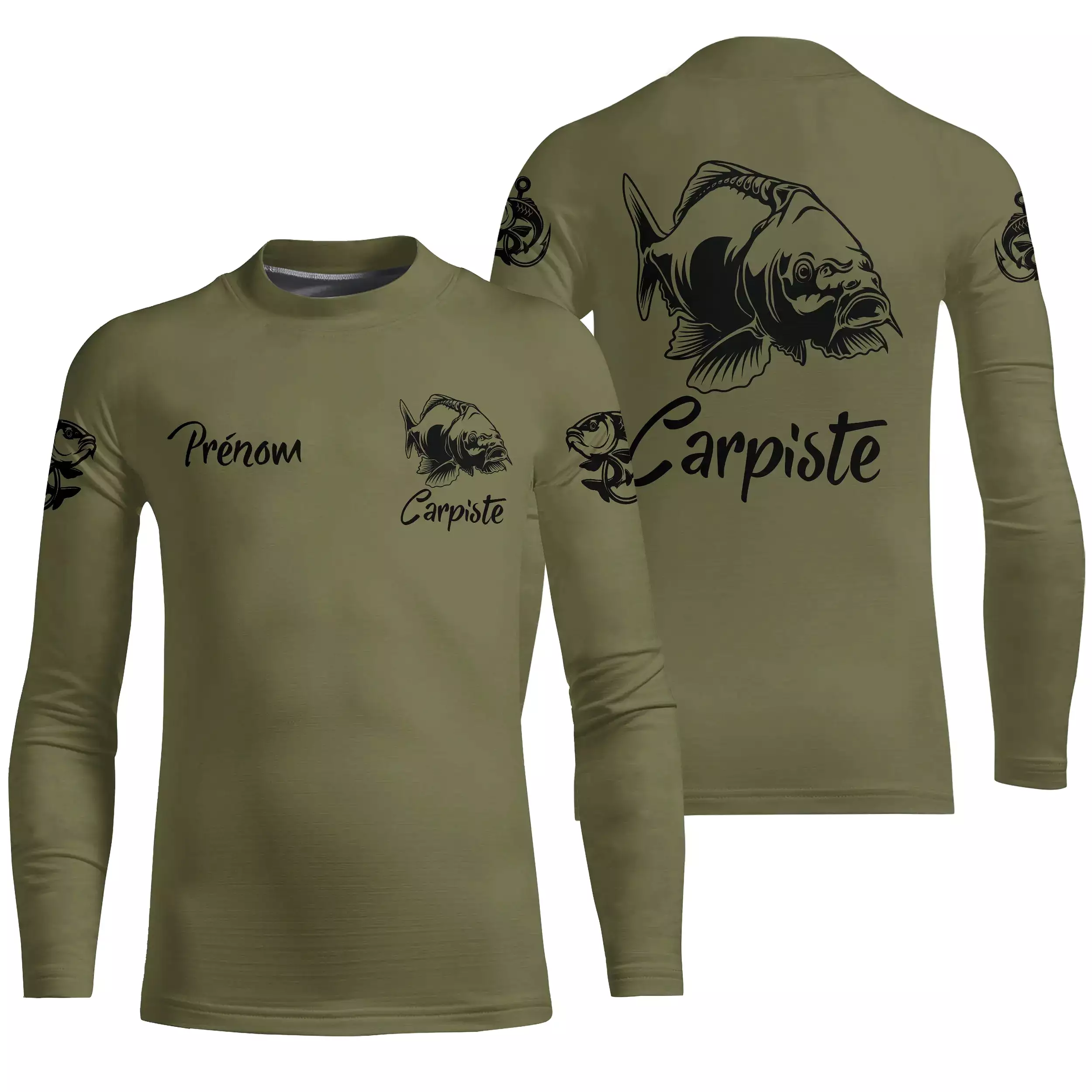 Pêche De La Carpe, Cadeau Original Pêcheur, Tee Shirt, Sweat A Capuche, Maillot Anti UV Personnalisé Pour La Pêche - CT21122225