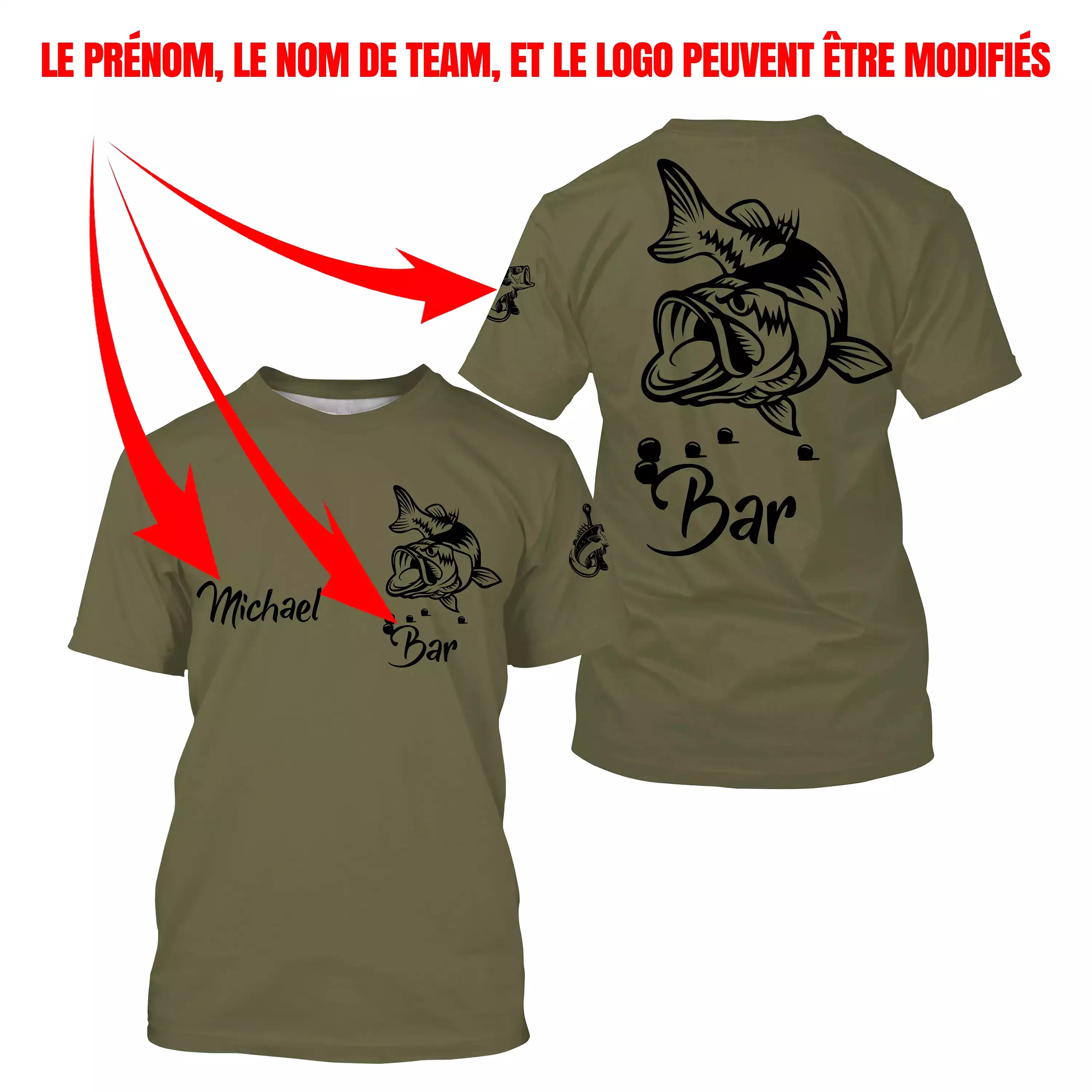 Pêche du Bar, Cadeau Original Pêcheur, Tee Shirt, Sweat à capuche, Vêtement Anti UV, Cadeau Personnalisé Pour La Pêche - CTS1504