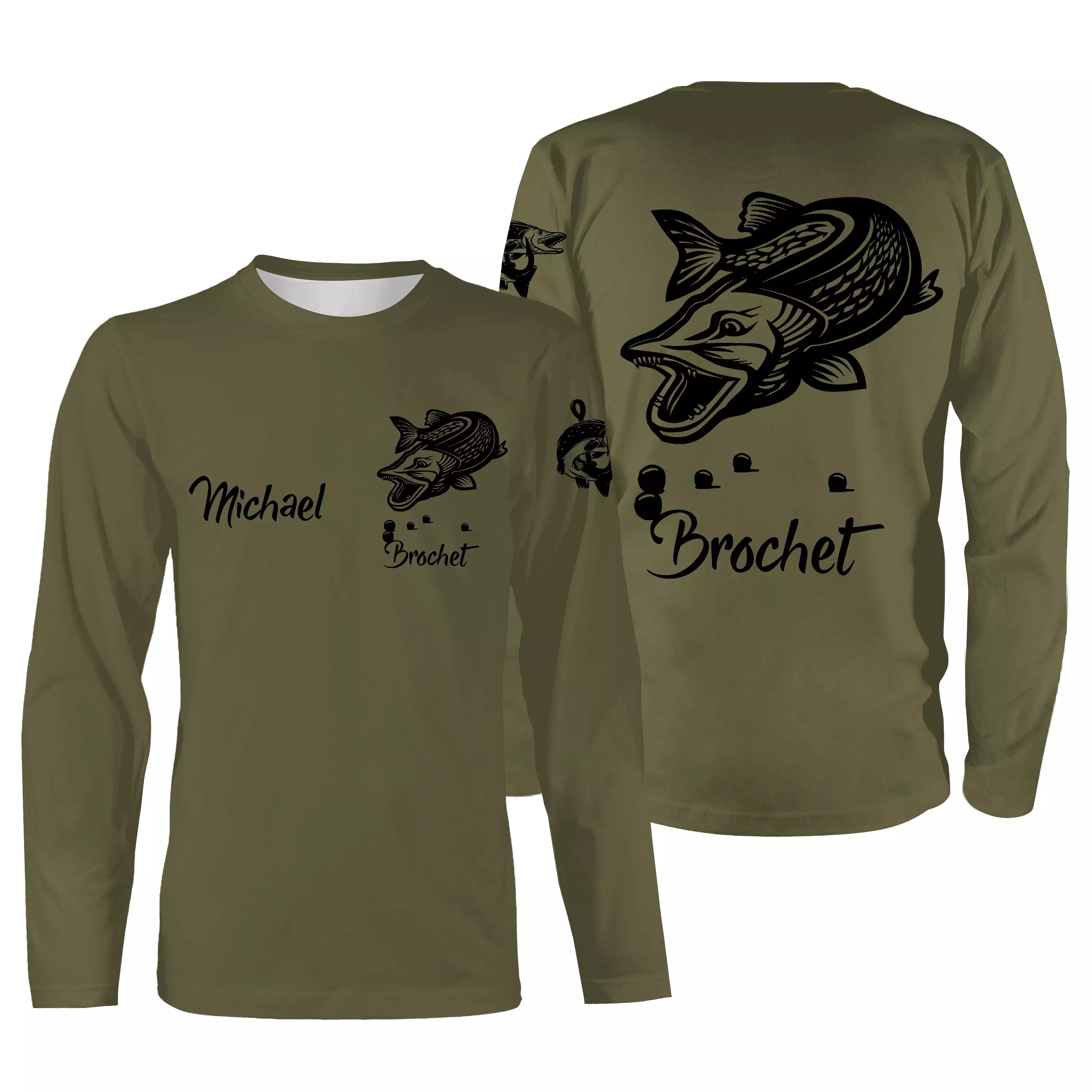 Pêche du Brochet, Pêche aux Carnassiers, Cadeau Original Pêcheur, Tee Shirt, Sweat à capuche, Vêtement Anti UV, Cadeau Personnal