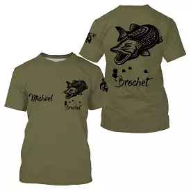 Pêche du Brochet, Pêche aux Carnassiers, Cadeau Original Pêcheur, Tee Shirt, Sweat à capuche, Vêtement Anti UV, Cadeau Personnal