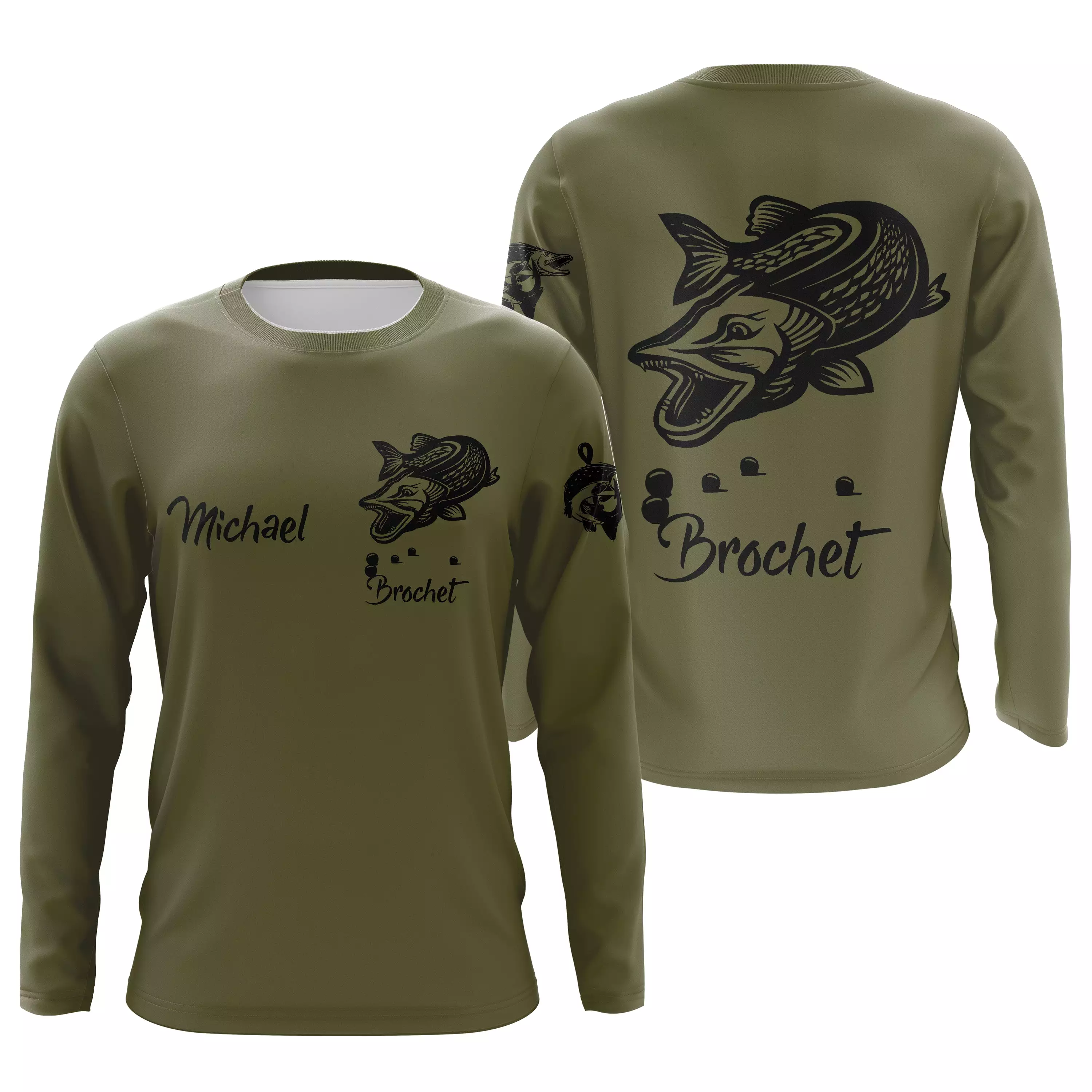 Pêche du Brochet, Pêche aux Carnassiers, Cadeau Original Pêcheur, Tee Shirt, Sweat à capuche, Vêtement Anti UV, Cadeau Personnal