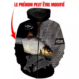 Pêche du Gardon, Peau du Gardon, Cadeau Pêcheurs Personnalisé, Tee Shirt, Sweat à capuche, Vêtement Anti UV - CT18042215