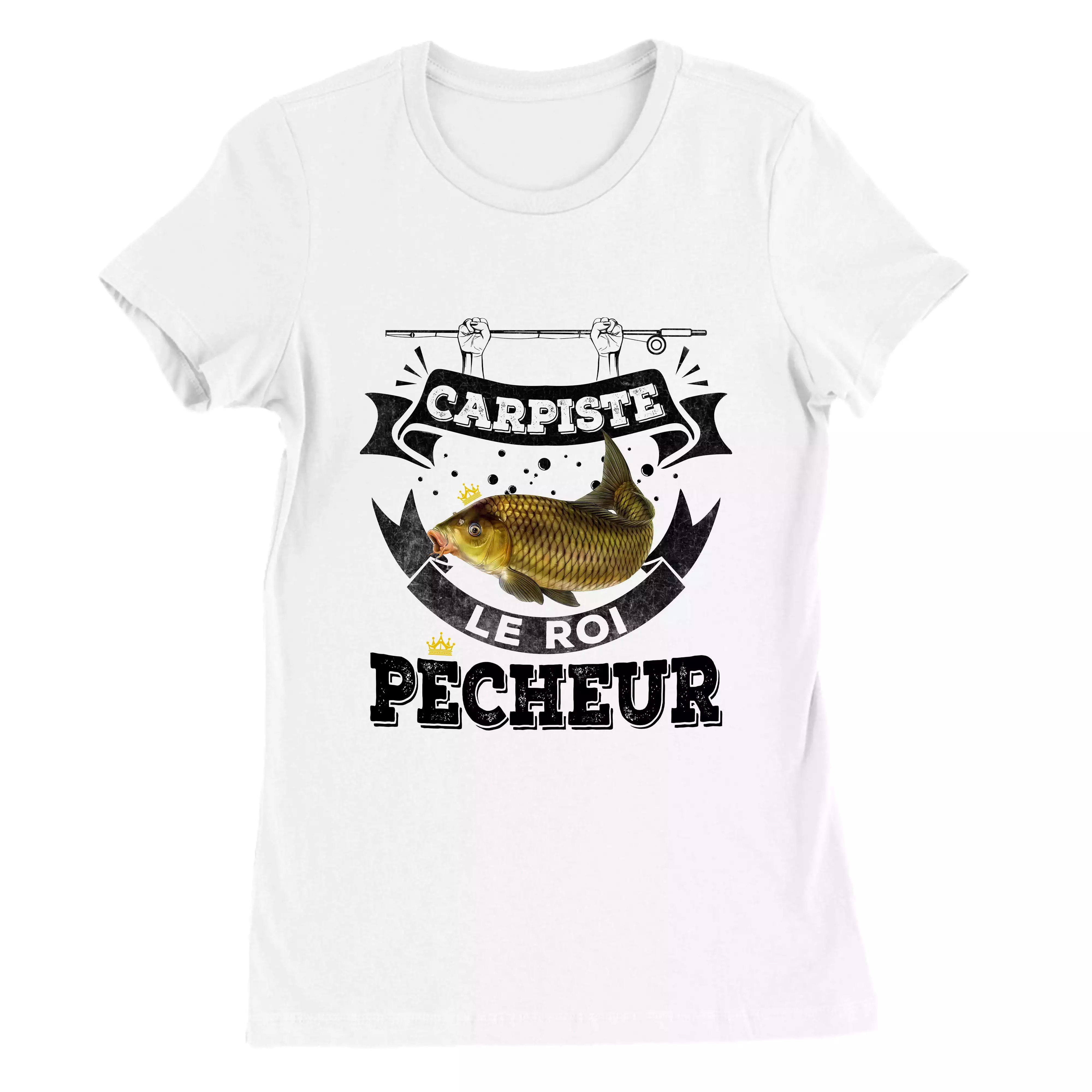 Pêcheur Carpiste, Cadeau Pour Pêcheur, Tee Shirt Homme et Femme, Carpiste Le Roi Pêcheur - CTS29042212